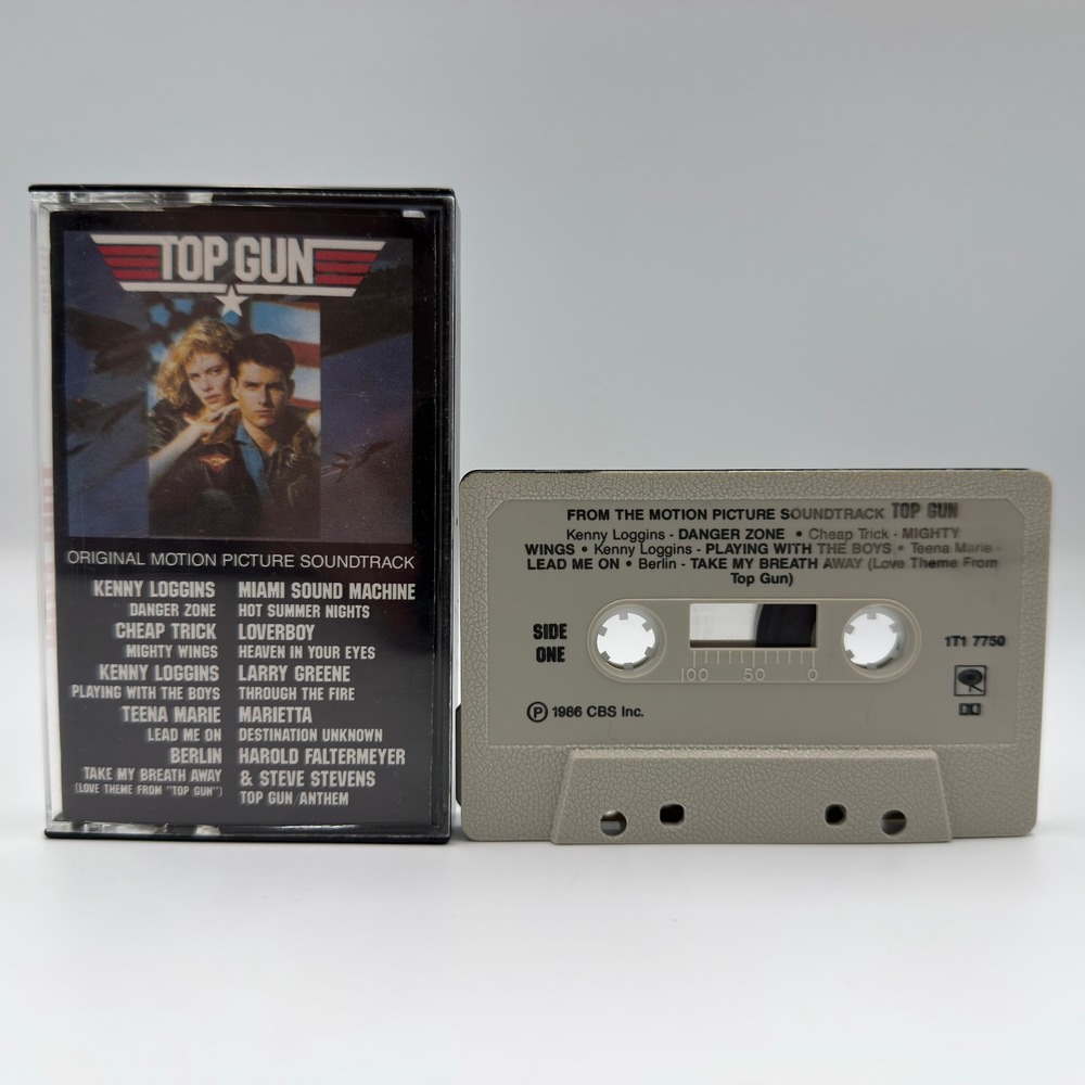 Top Gun Soundtrack Cassette Tape 1986‎ Columbia House Kenny Loggins 80s TESTED